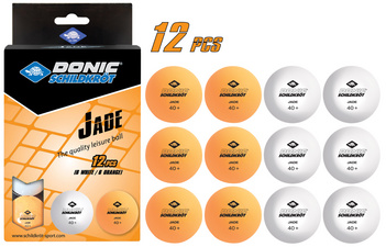 DONIC SCHILDKRÖT tafeltennisballen Jade, 40 mm, wit/oranje, 12 stuks