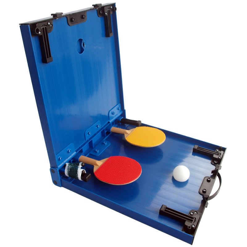 DONIC SCHILDKRÖT petit set de tennis de table, pliable, bleu, 68×33×9 cm