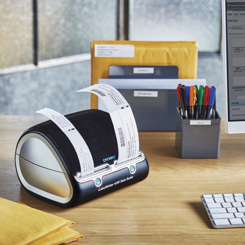 DYMO LabelWriter 450 Twin Turbo labelprinter, 600×300 dpi, USB-aansluiting