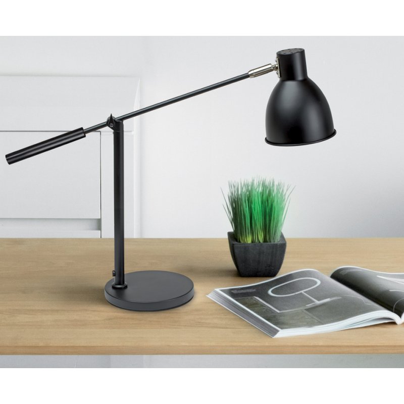 MAUL desk lamp MAULfinja, black, lamp not included, E27 socket