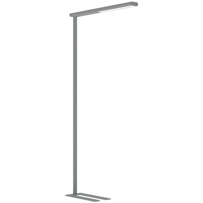 MAUL Lampadaire LED MAULjet, graduable, argent, 2617 lumens