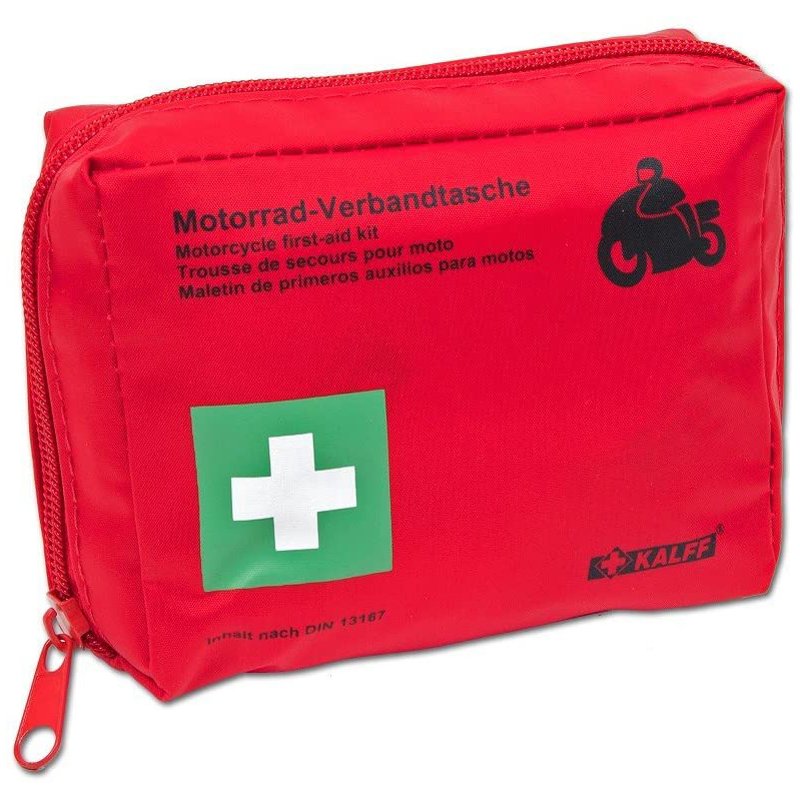 KALFF motorfietsverbandtas, inhoud DIN 13167, rood