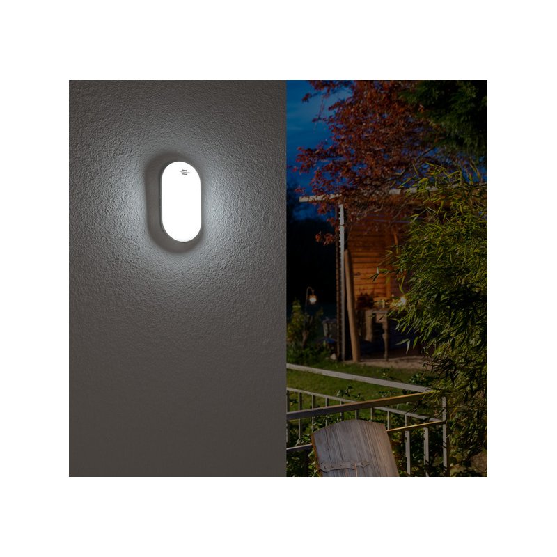 Brennenstuhl Lampe murale LED OL 1650, ovale, blanc, IP65
