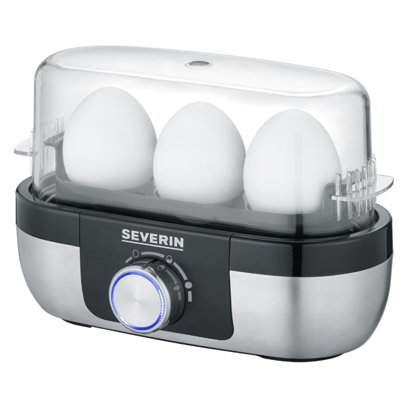 SEVERIN cuiseur à œufs EK 3163, 3 œufs, acier inoxydable/noir