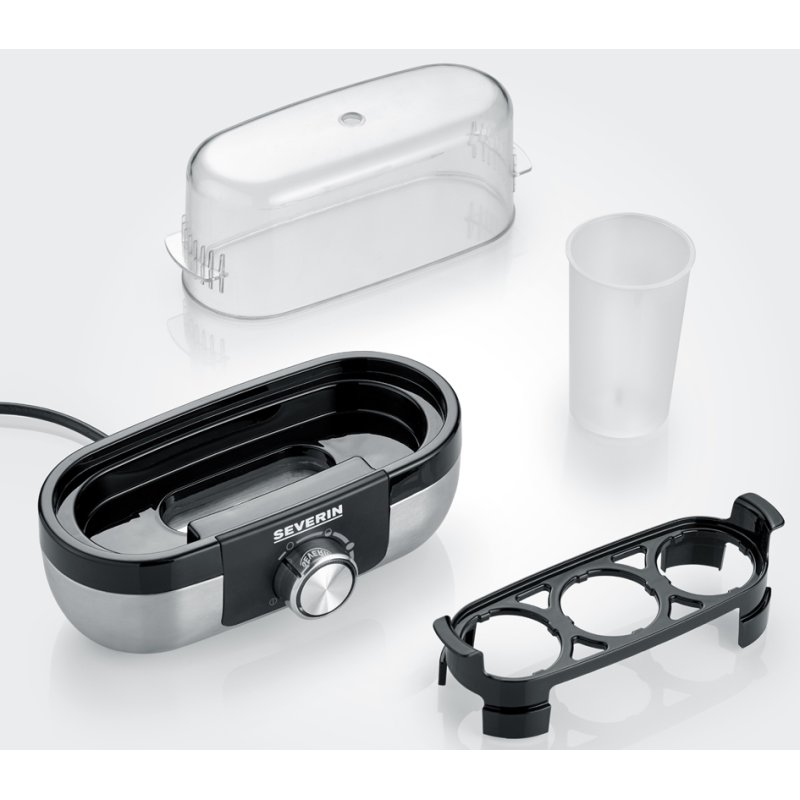 SEVERIN cuiseur à œufs EK 3163, 3 œufs, acier inoxydable/noir