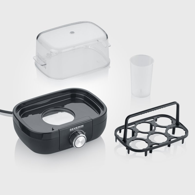 SEVERIN egg boiler EK 3164, 6 eggs, white/grey, 420 watt