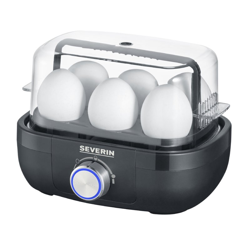 SEVERIN egg boiler EK 3164, 6 eggs, white/grey, 420 watt