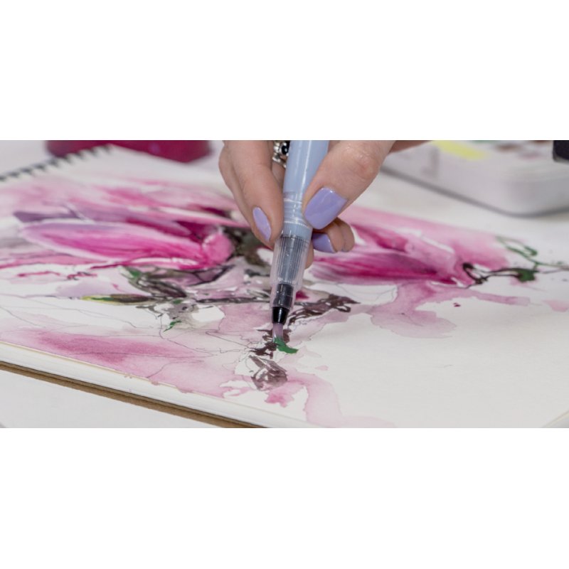 SAKURA Koi set de peinture aquarelle, 24 couleurs, avec pinceau à eau