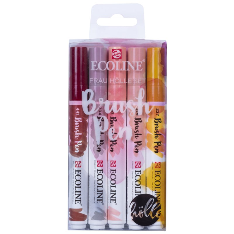 Royal Talens Ecoline Brush Pen Set Frau Hölle, 5 colours, 5 pieces