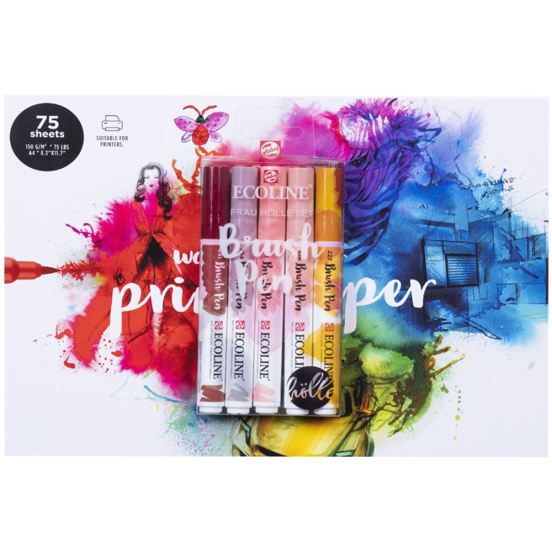 Royal Talens Ecoline Brush Pen Set Frau Hölle, 5 colours, 5 pieces