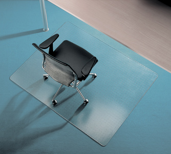RS Office bodembeschermmat Ecogrip Solid, polycarbonaat, 130×120 cm, transparant