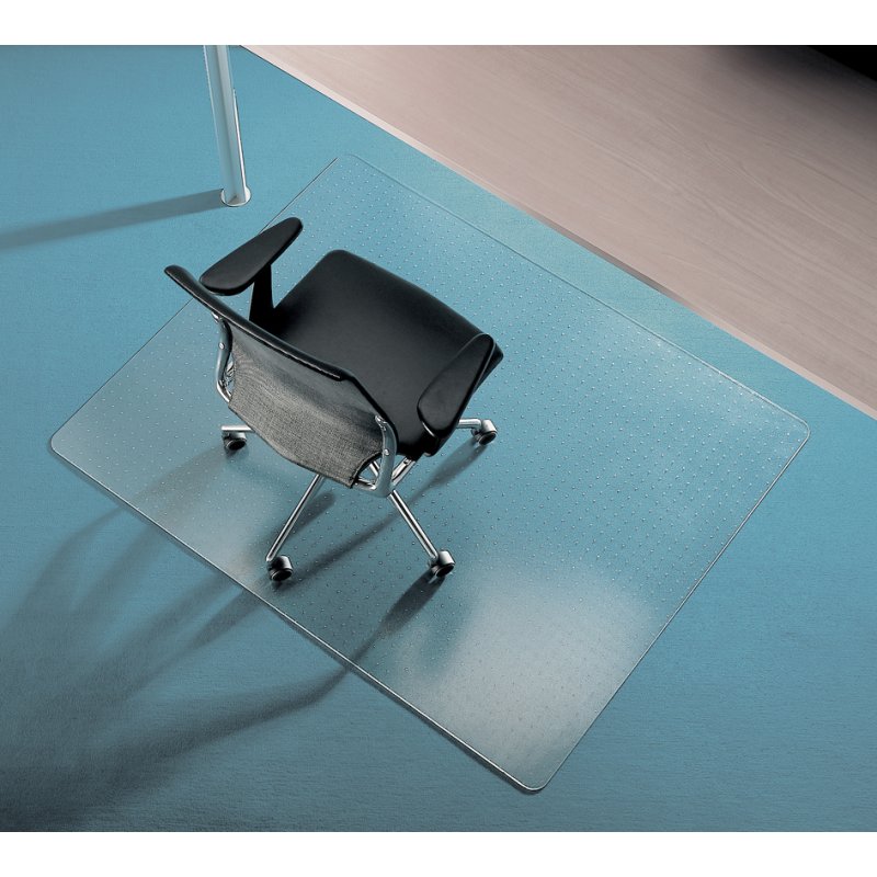 RS Office tapis de protection de sol Ecogrip Solid, polycarbonate 2,1 mm, transparent, 900×1200 mm