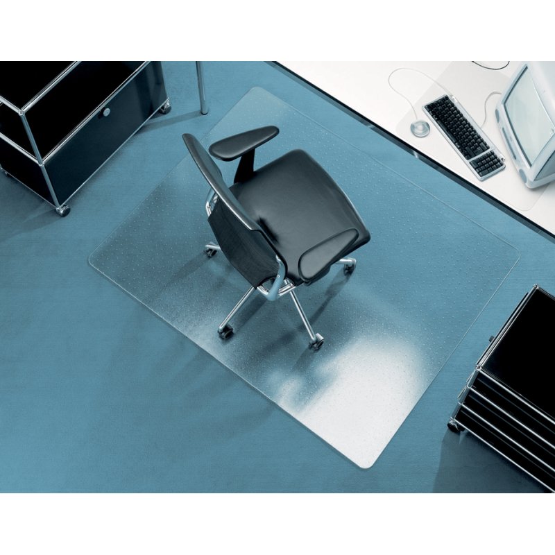 RS Office bureaustoelmat Duragrip Meta, PET 2,1 mm, transparant, 90×120 cm