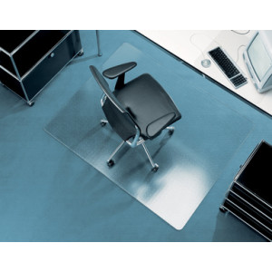 RS Office vloerbeschermingsmat Duragrip Meta, PET 2,1 mm, transparant, 1100×1200 mm
