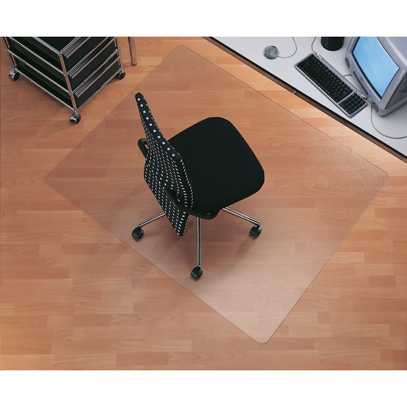 RS Office bureaustoelmat Duragrip Meta, PET 1,8 mm, transparant, 130×120 cm