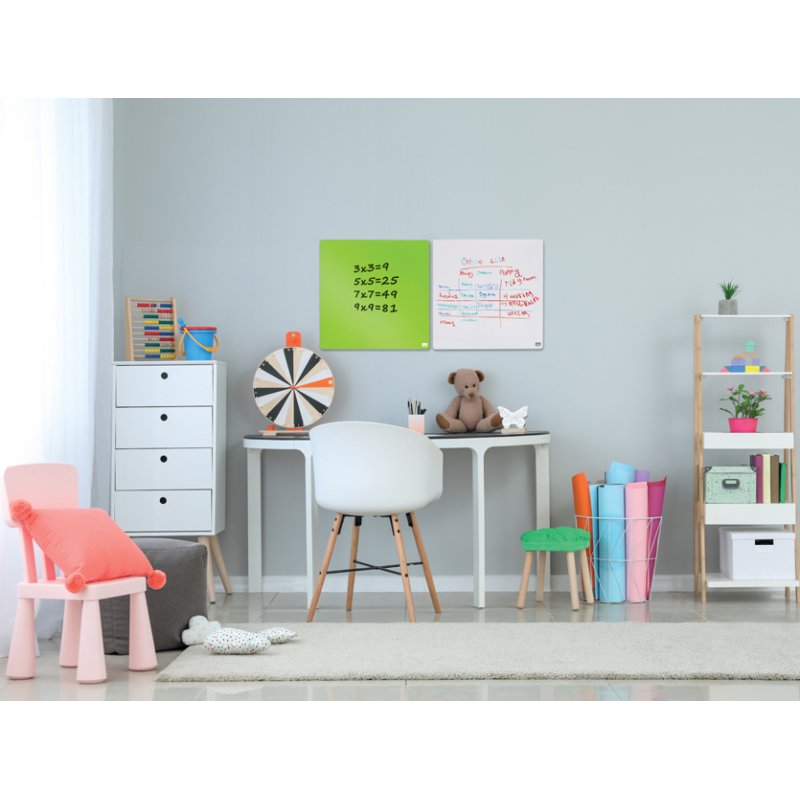 nobo tableau blanc carré, 360×360 mm, vert, magnétique