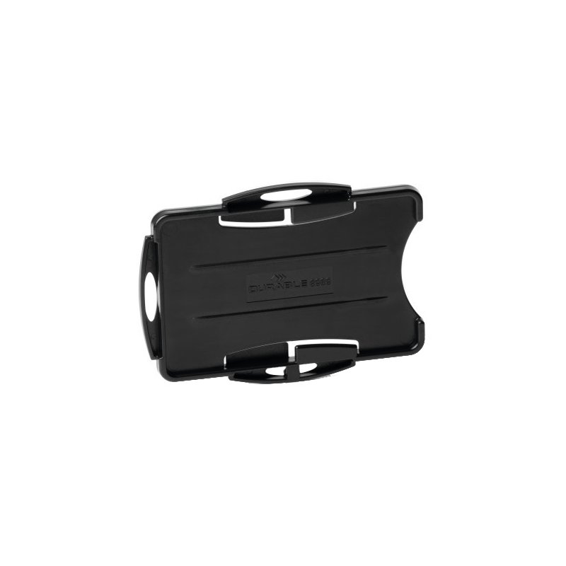 DURABLE porte-cartes ECO pour 2 cartes, noir, plastique recyclé, 10 pièces