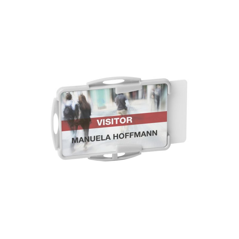 DURABLE porte-cartes ECO pour 2 cartes, noir, plastique recyclé, 10 pièces
