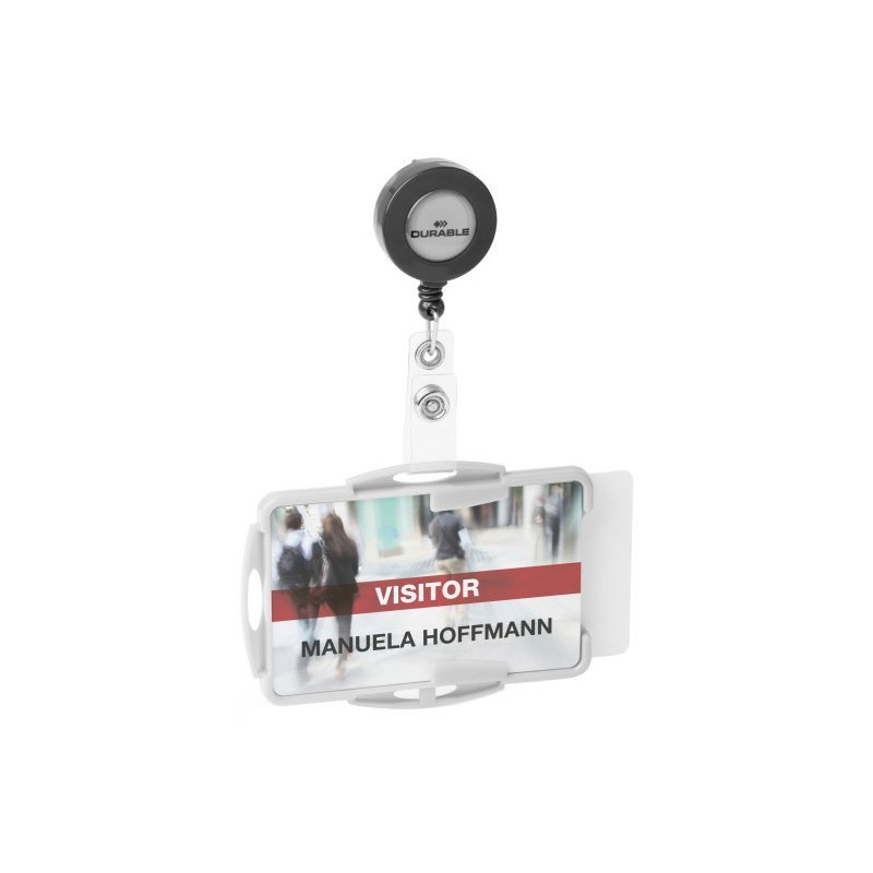 DURABLE porte-cartes ECO pour 2 cartes, noir, plastique recyclé, 10 pièces
