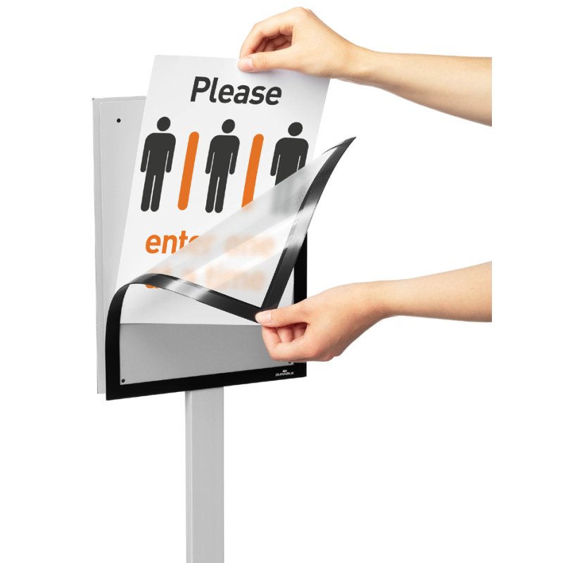 DURABLE présentoir INFO STAND BASIC, A3, gris, 1180 mm