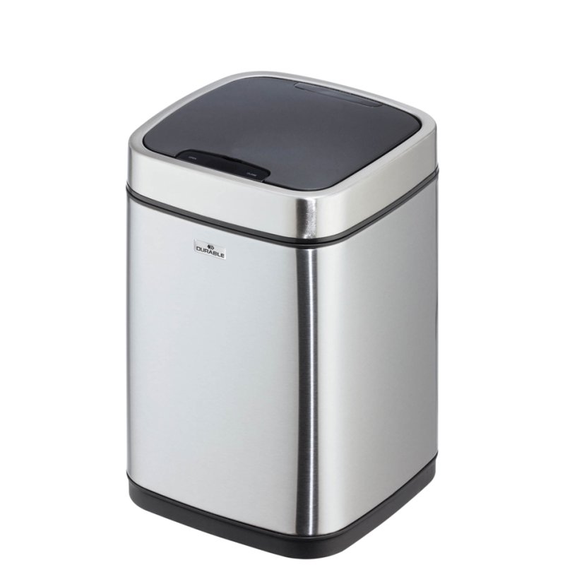 DURABLE sensor-afvalbak NO TOUCH, sans contact, 21 litres, argent