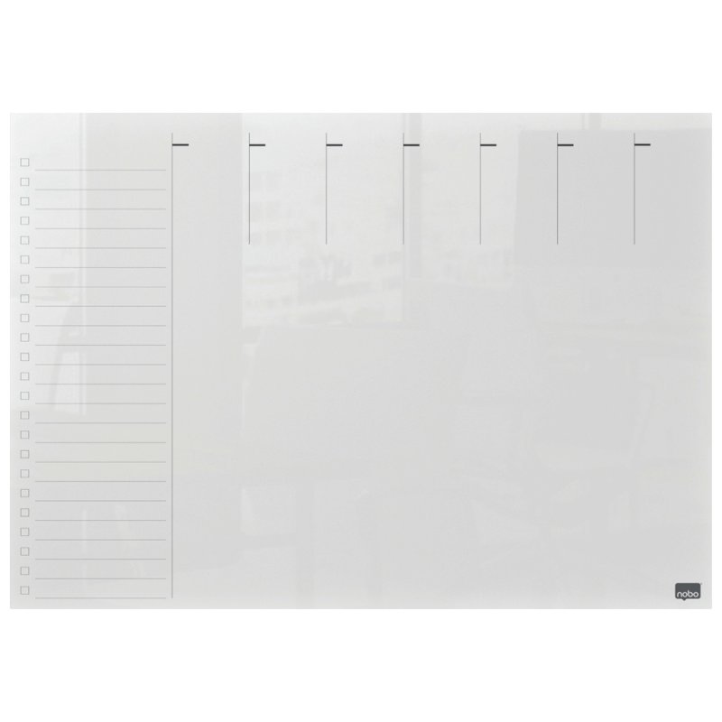 nobo acryl weekplanner, A4, transparent, effaçable à sec