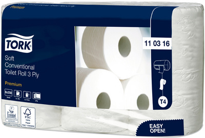 Tork toiletpapier T4, 2-laags, wit, 6 rollen