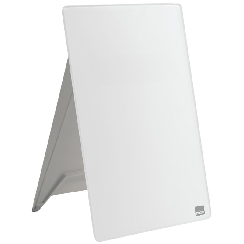 nobo tableau blanc en verre avec bloc-notes, format A4, blanc