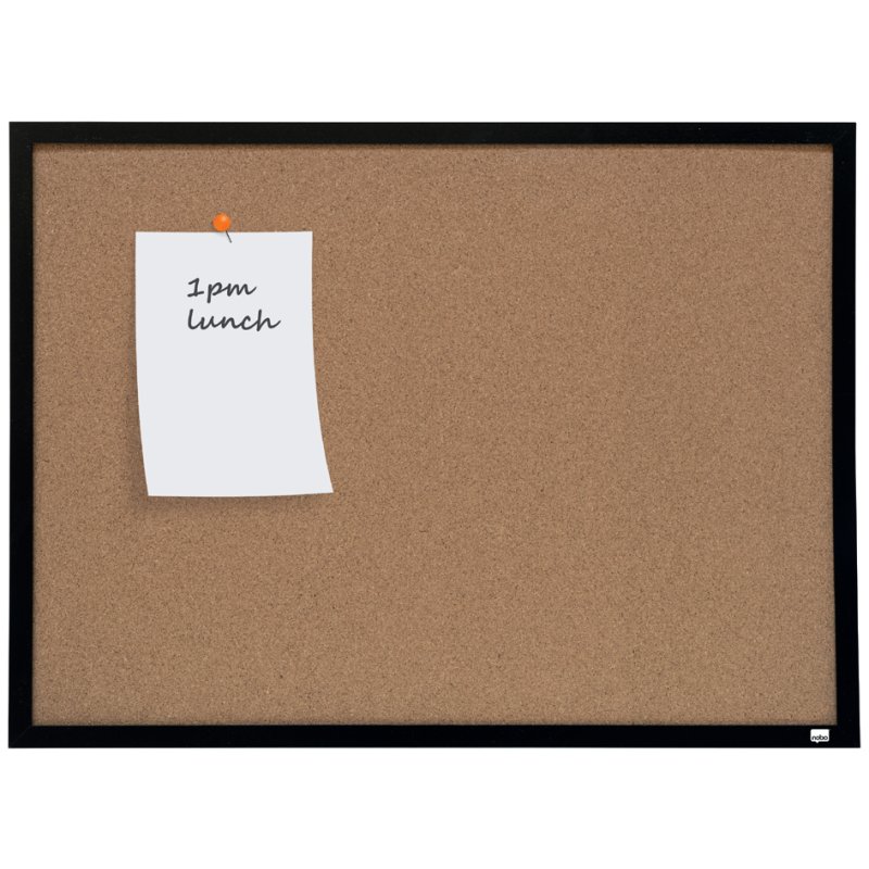 Nobo tableau liège, 585×430 mm, cadre plastique noir