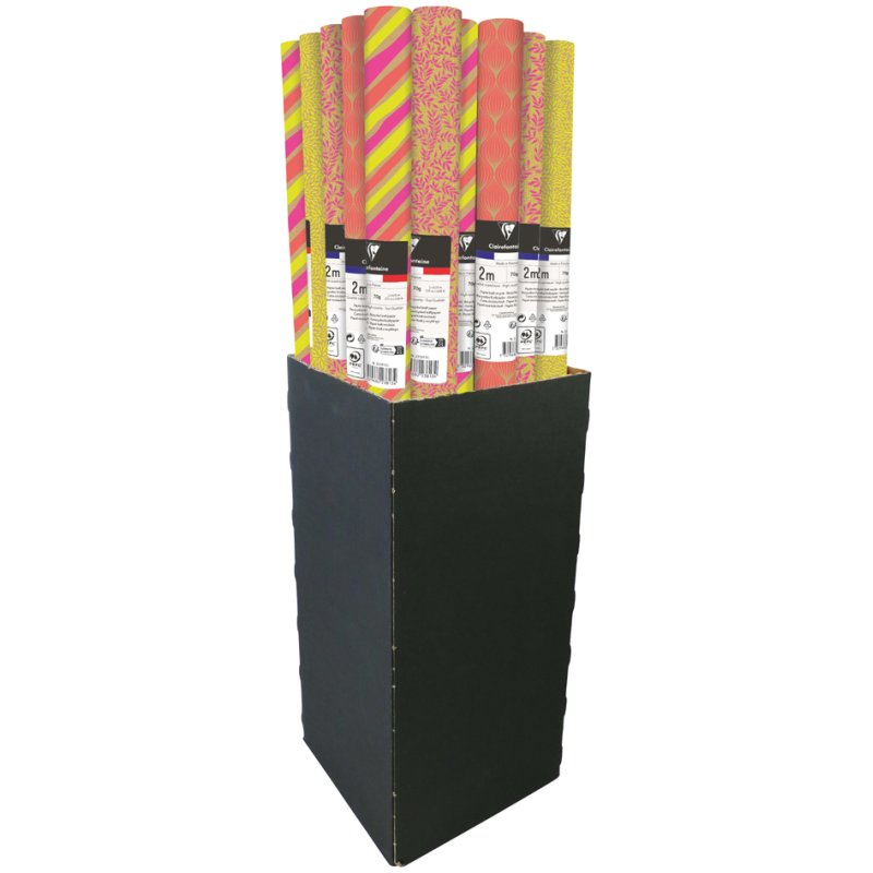 Clairefontaine papier cadeau Kraft Neon, 700 mm × 2 m, 30 rouleaux