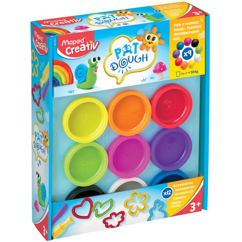 Maped modelling clay set with accessories, 21 pieces, 9 colours