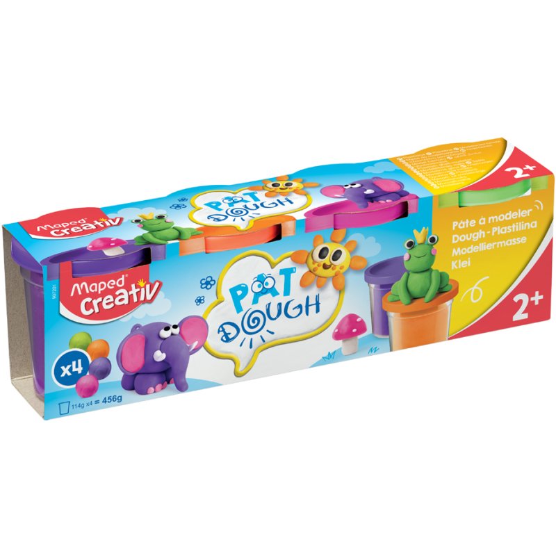 Maped pâte à modeler set, 4 couleurs, 456 g, 4 pots