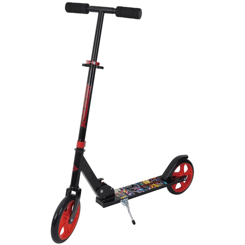 SCHILDKRÖT step City Scooter Road Catcher Graffiti, aluminium deck, 200 mm PU-wielen, inklapbaar