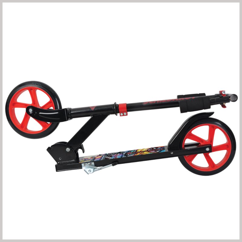 SCHILDKRÖT step City Scooter Road Catcher Graffiti, plateau aluminium, roues PU 200 mm, pliable