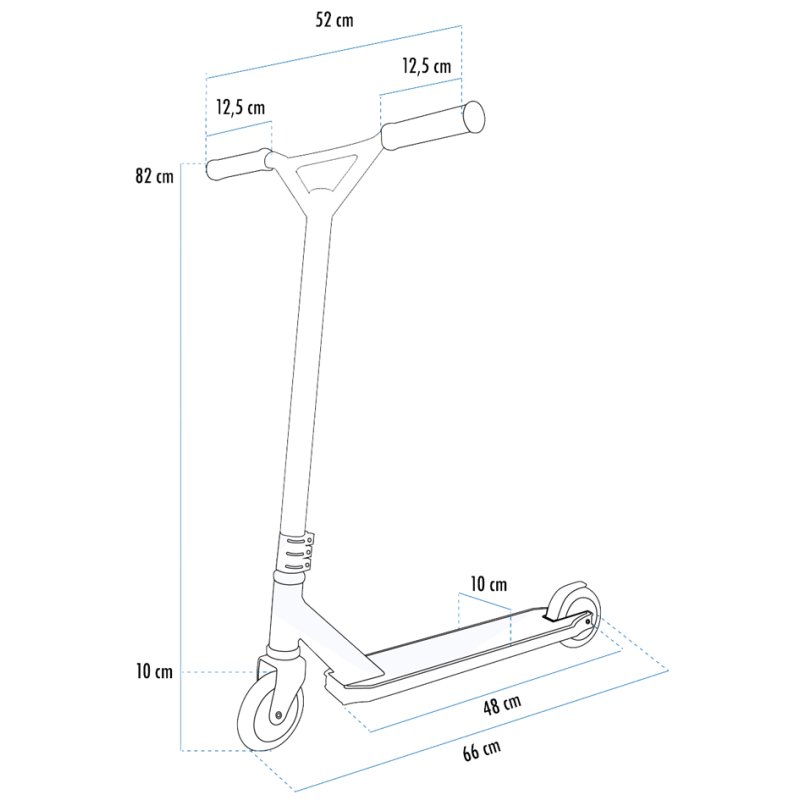 SCHILDKRÖT stuntstep Untwist Galaxy, plateau aluminium, roues PU 100 mm
