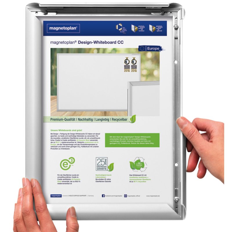 deflecto cadre cliquable A2, aluminium anodisé argent
