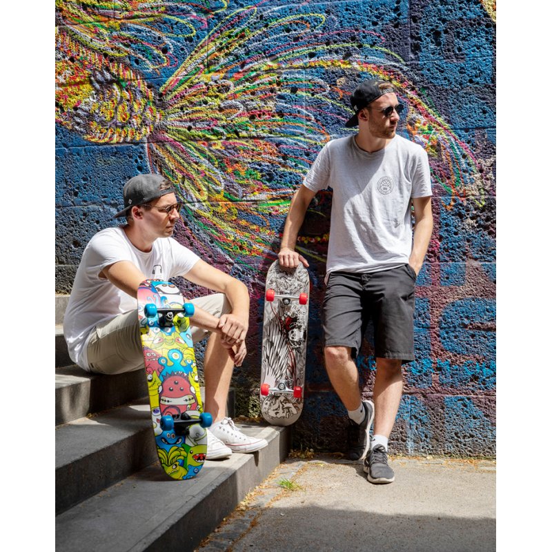 SCHILDKRÖT skateboard Kick 31", rouge, plateau érable