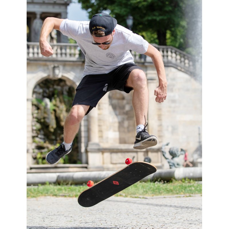 SCHILDKRÖT skateboard Kick 31", rouge, plateau érable