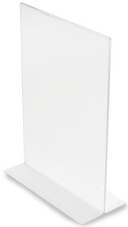 deflecto tafelstandaard 45101, 1/3 A4 staand, glashelder polystyrol, 100×80×215 mm