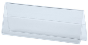 deflecto tafel-naambordje 48601, glasheldere polystyrol, A4 formaat, 300×110×95 mm