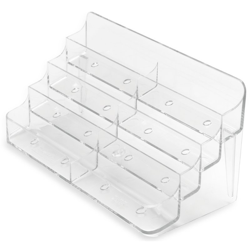 deflecto visitekaarthouder 70801, polystyrol, 8 vakjes, 400 kaarten