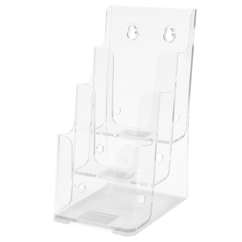 deflecto porte-prospectus DIN A5 vertical, 4 compartiments, cristal clair
