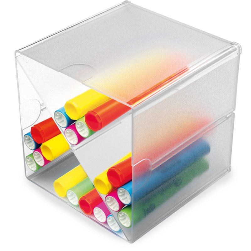 Deflecto boîte de rangement Cube, 1 compartiment, transparent, 152×152×152 mm
