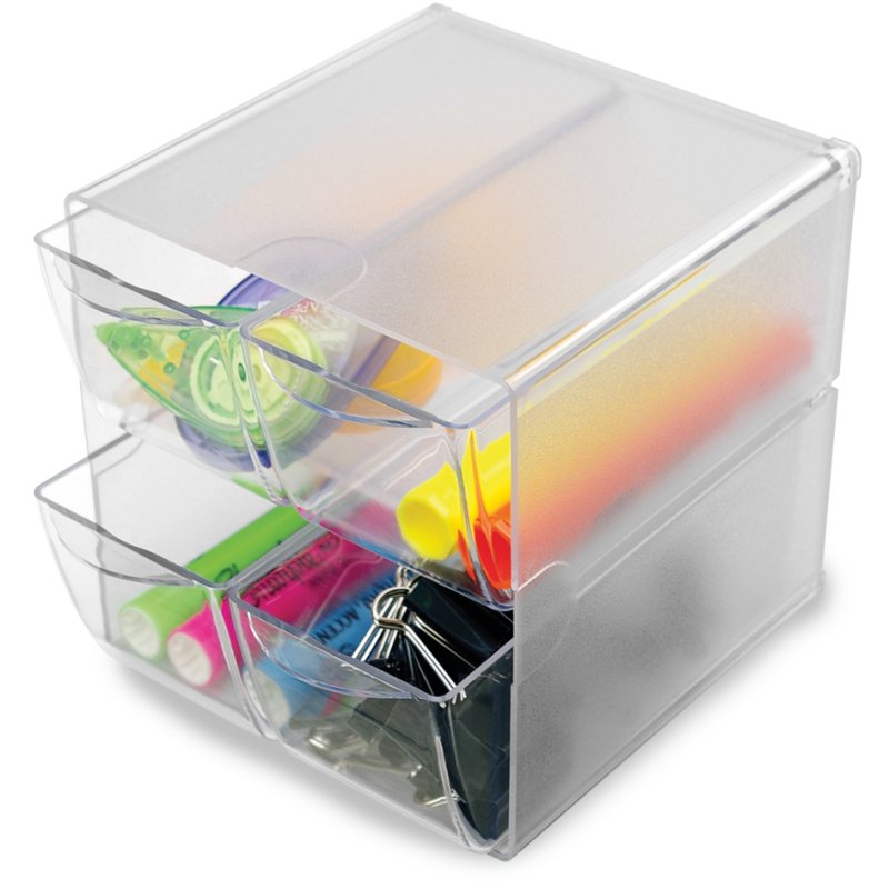 Deflecto boîte de rangement Cube, 1 compartiment, transparent, 152×152×152 mm