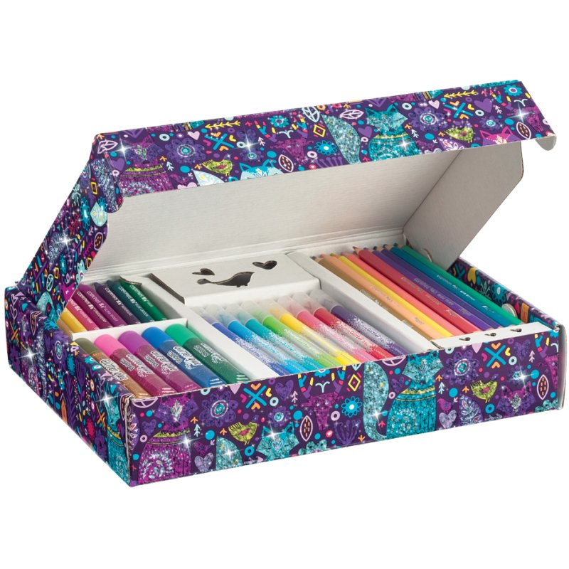 Maped boîte de dessin Color'Peps, coffret scintillant, 31 pièces