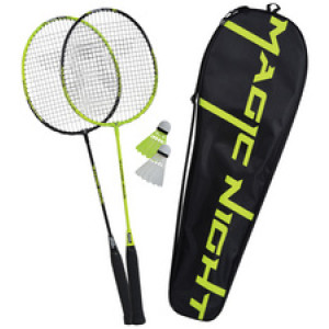 TALBOT torro nachtbadmintonset Magic Night, LED-verlichting, 2 rackets