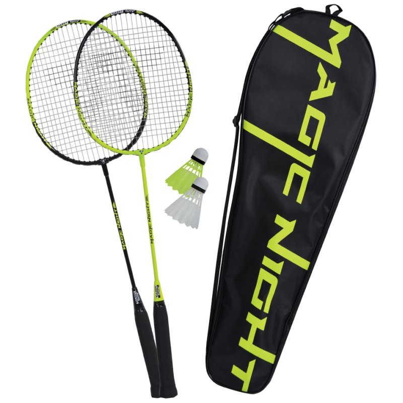 TALBOT torro nachtbadmintonset Magic Night, LED-verlichting, 2 rackets