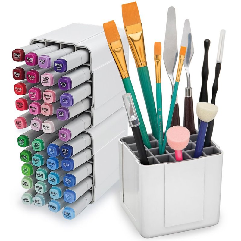 deflecto Marker Orga, blanc, pour 20 marqueurs, extensible
