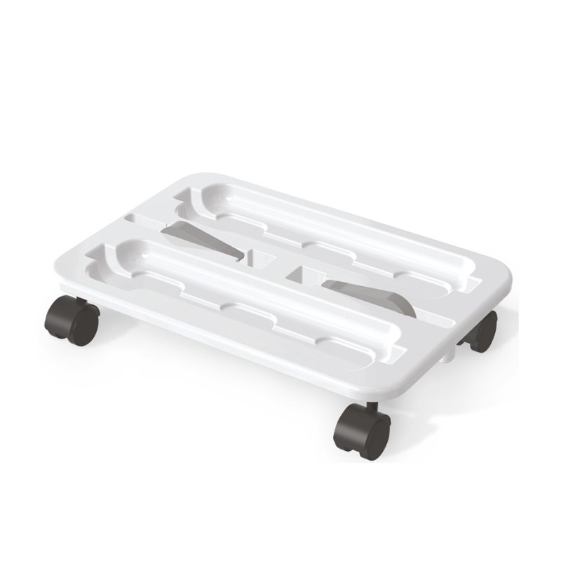 deflecto organiseur chariot roulant Stack 'N' Go, blanc, 406×280×83 mm