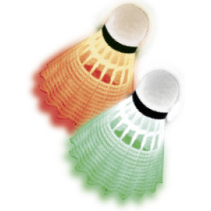 TALBOT torro badmintonbal Magic Night LED, met LED-licht, 2 stuks